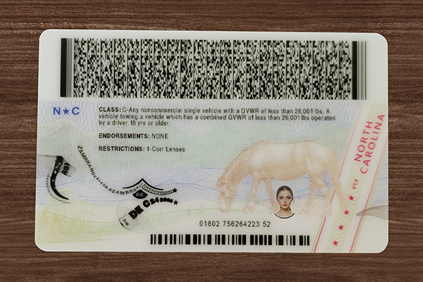 North Carolina Fake ID (2025 version)